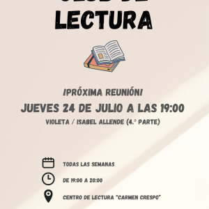 Club de lectura, jueves 24 de julio