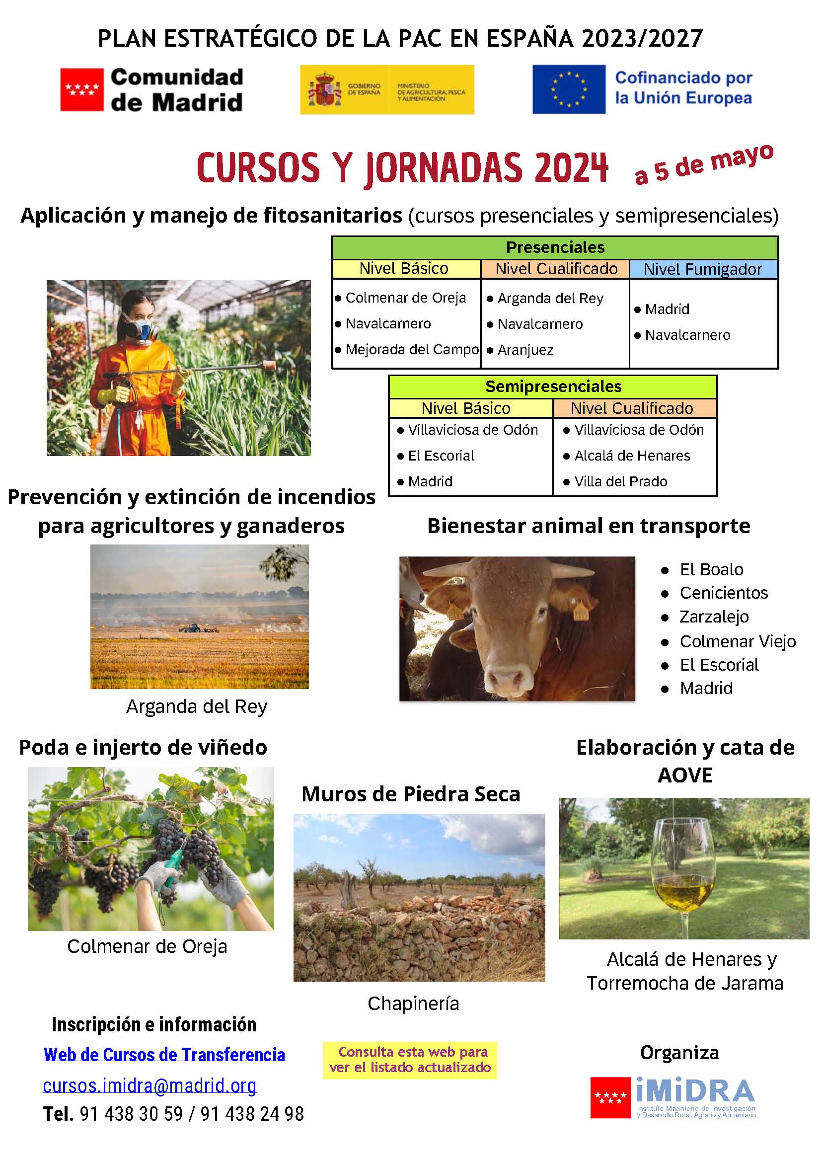 Cursos para la formación en el ámbito agrario, agroalimentario, forestal y rural (gratuitos)