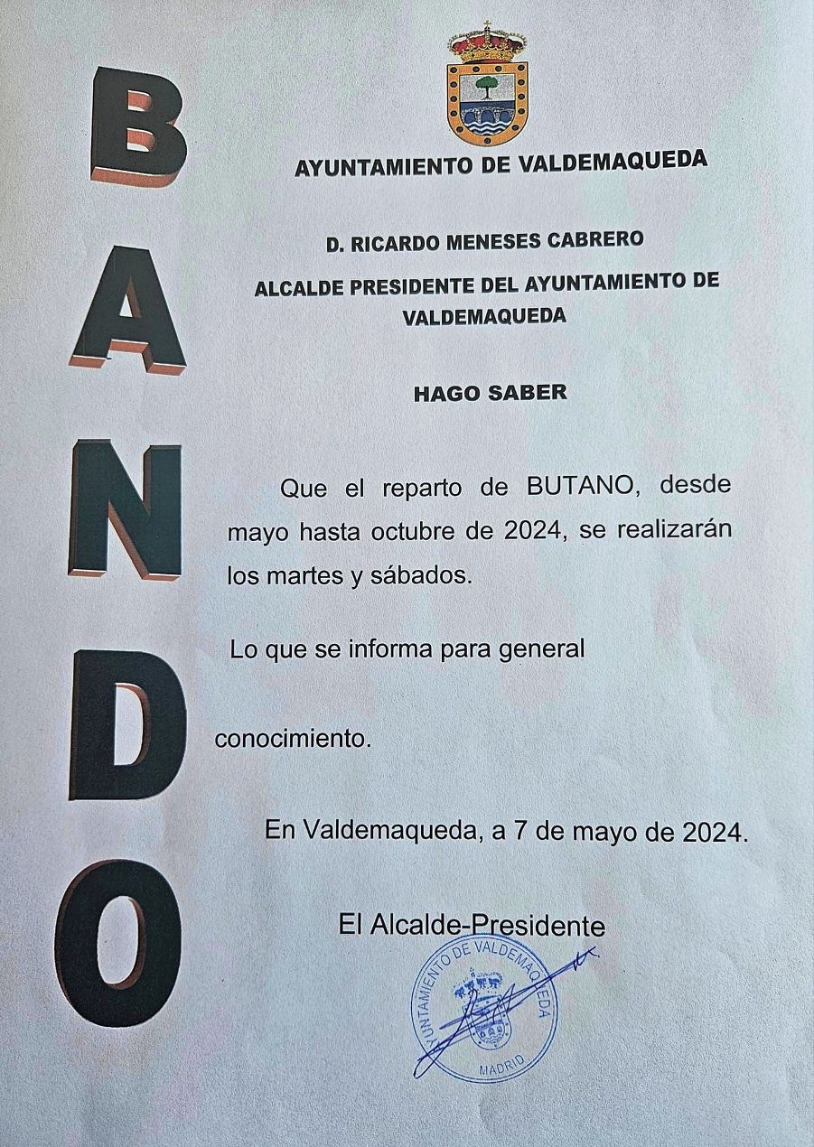 Bando reparto butano