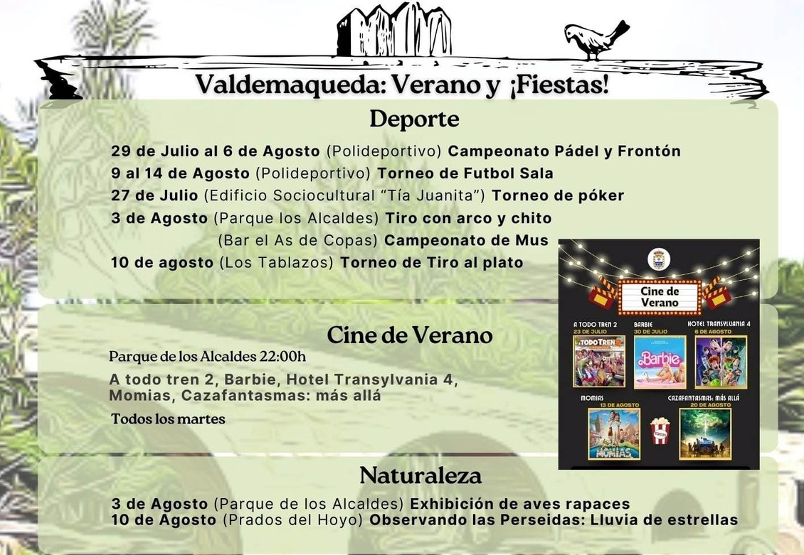 programa Fiestas patronales Valdemaqueda 2024