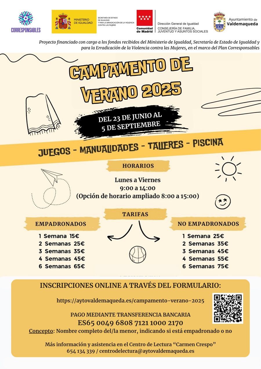 Campamento verano 2025 Valdemaqueda