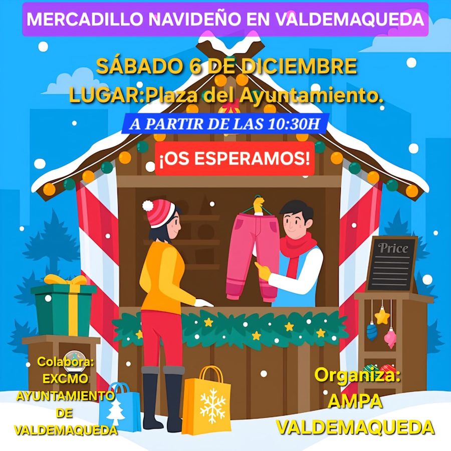 Mercadillo navideño en Valdemaqueda 2025