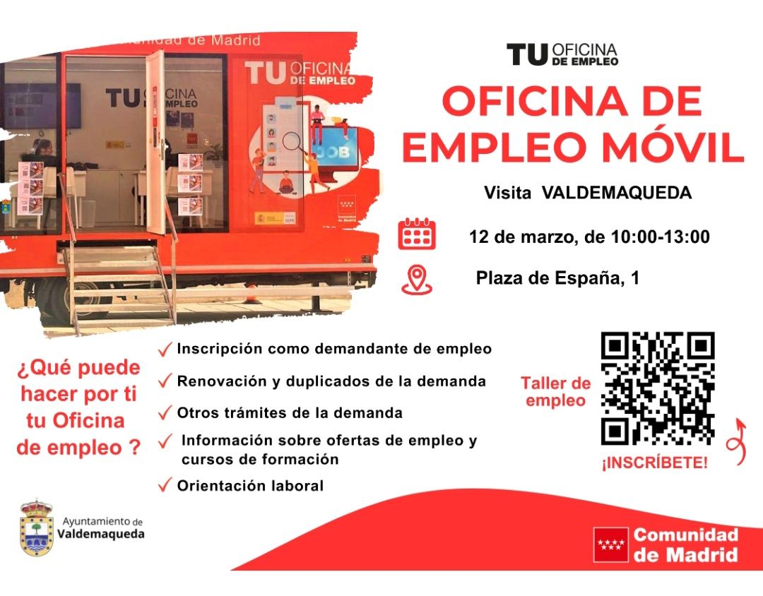 oficina empleo móvil marzo 2026 Valdemaqueda