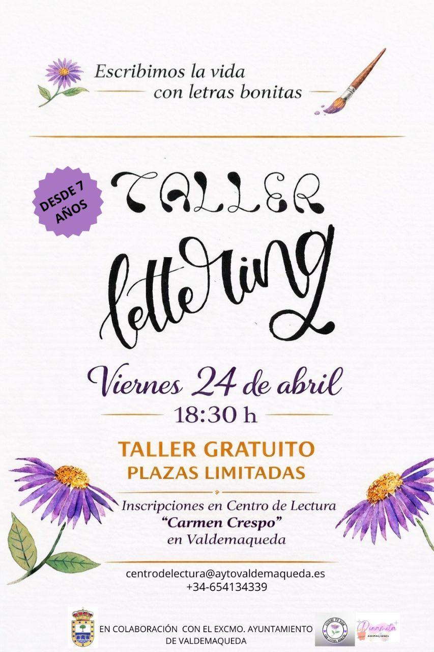 Taller Lettering Valdemaqueda abril 2026