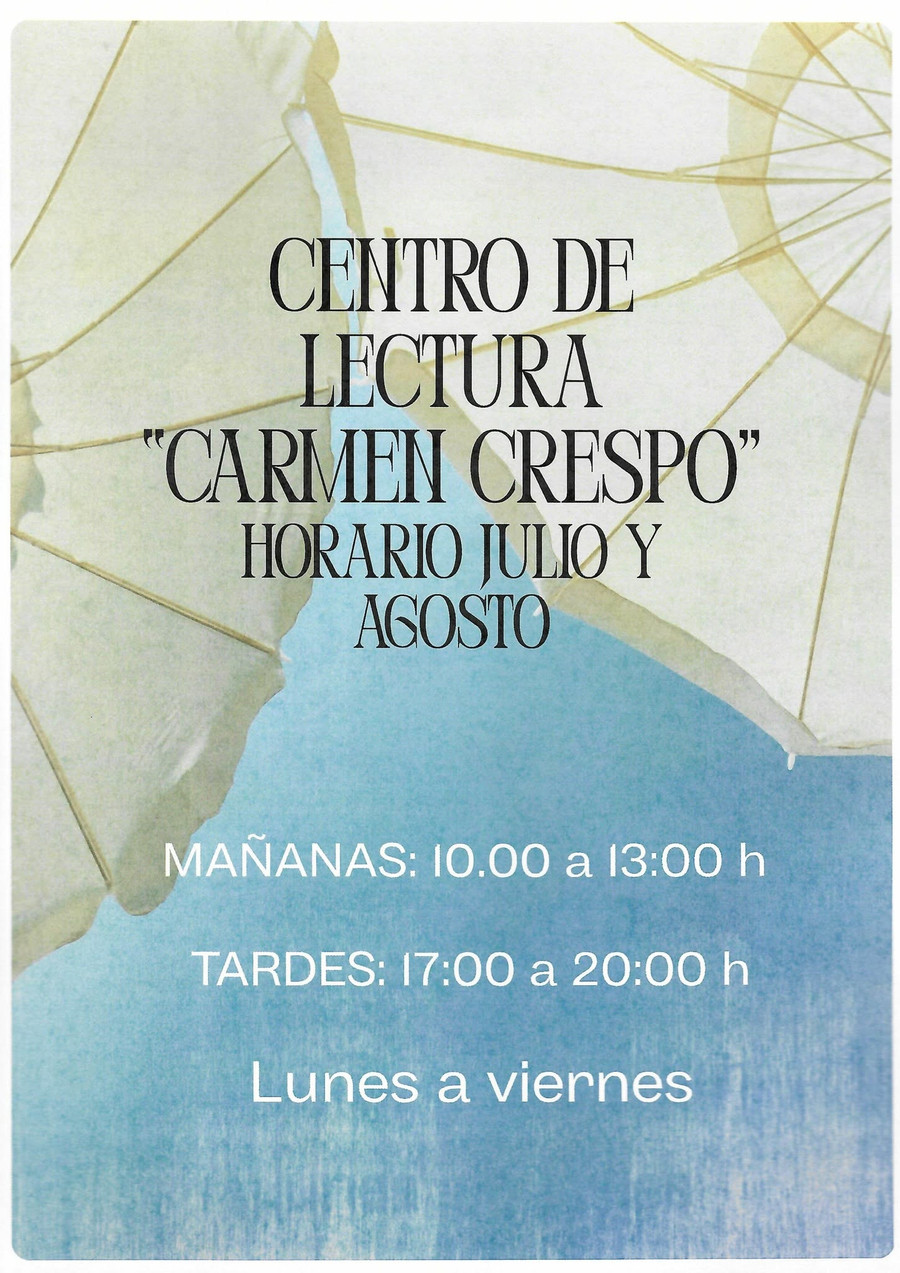 Horario verano centro de lectura 2026